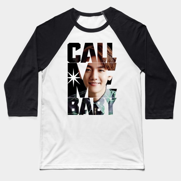 EXO Baekhyun Call Me Baby Typography Baseball T-Shirt by iKPOPSTORE